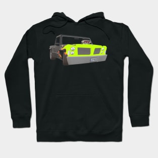 Neon lowrider pickup truck Hoodie